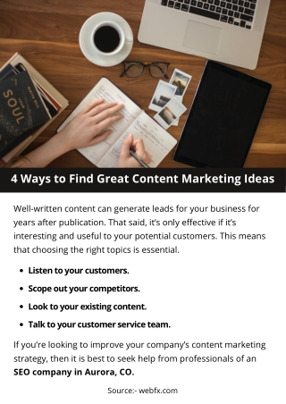 4 Ways to Find Great Content Marketing Ideas