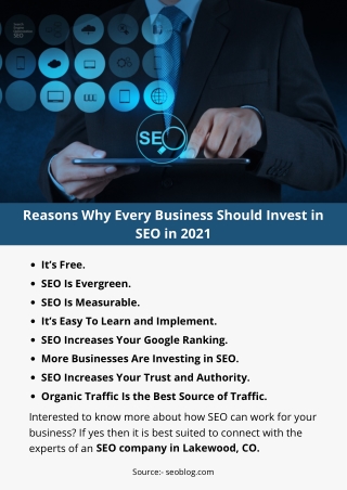 Reasons Why Every Business Should Invest in SEO in 2021