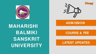 Maharishi Balmiki Sanskrit University - [MVSU], Mundri