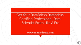 Databricks Certified Professional Data Scientist Cheat Sheet