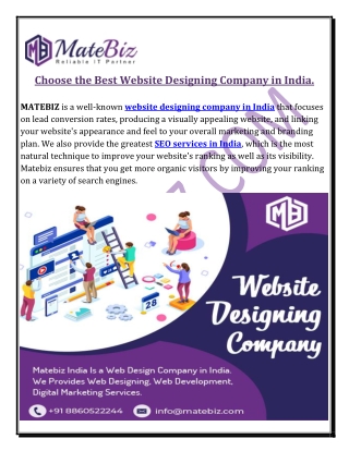 Choose the Best Website Designing Company in India.