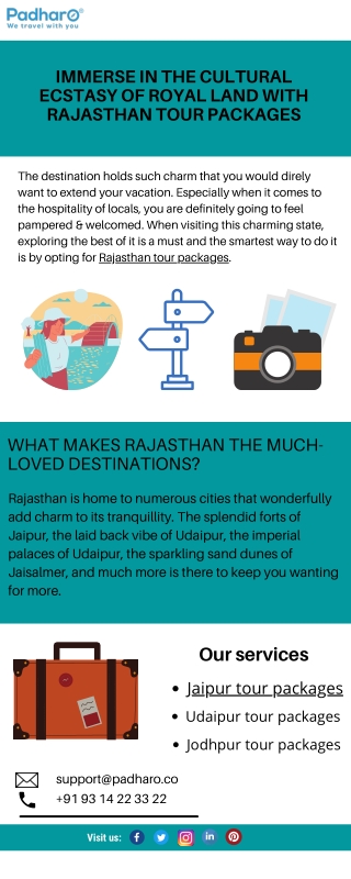 Immerse In the Cultural Ecstasy Of Royal Land With Rajasthan Tour Packages