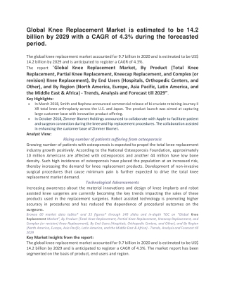 Global Knee Replacement Market
