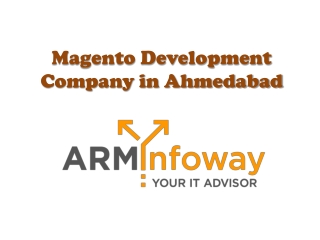 Magento Development Company in Ahmedabad