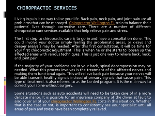 Chiropractic Services