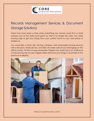 Records Management Services & Document Storage Solutions