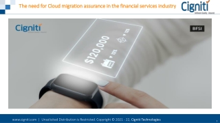 The need for Cloud migration assurance in the financial services industry