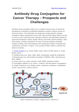 Antibody-Drug Conjugates for Cancer Therapy - Prospects and Challenges HTP