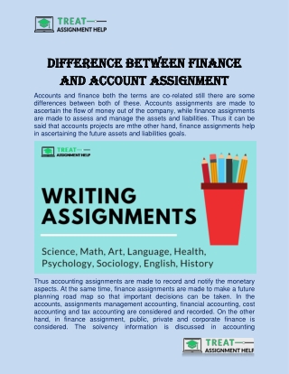 Difference between finance and Account Assignment
