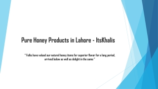 Pure Honey Products in Lahore - ItsKhalis