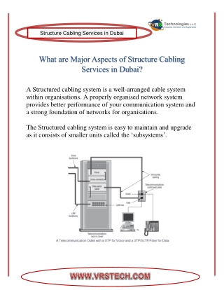 What are Major Aspects of Structure Cabling Services in Dubai?