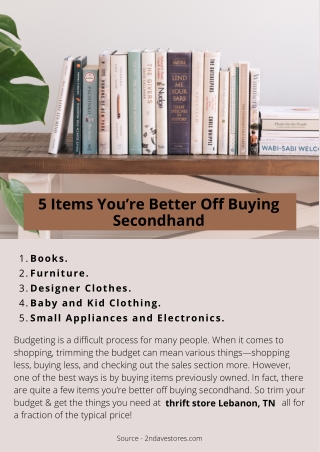 5 Items You’re Better Off Buying Secondhand