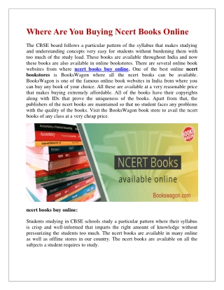 Buying The Best Ncert Books Online at Affordable Price - Bookswagon