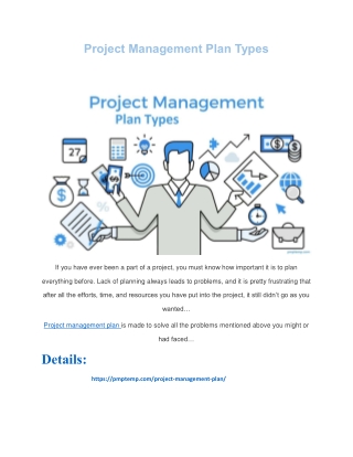 Project Management Plan Types