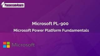 Free  PL-900 Exam Questions -  Microsoft  PL-900 Dumps | PassExam4Sure