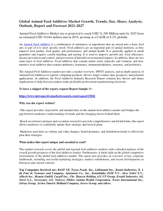 Global Animal Feed Additives Market