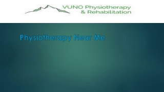 Physiotherapy Near Me