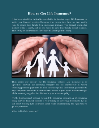 How to Get Life Insurance