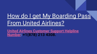 How do I get My Boarding Pass From United Airlines?