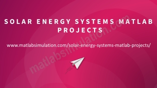 Solar Energy Systems MATLAB Projects Research Guidance