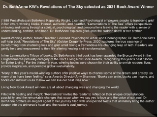 Dr. BethAnne KW’s Revelations of The Sky selected as 2021 Book Award Winner