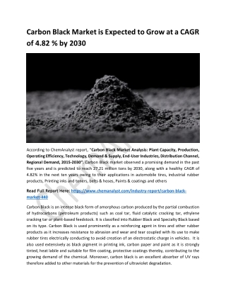 Carbon Black Market Size, Share, Industry Trends & Growth, 2030