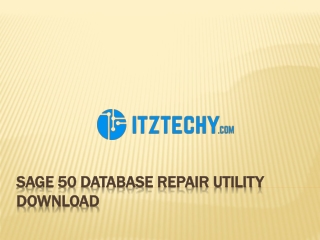 Sage 50 2020 Database Repair Utility