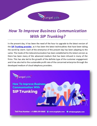 How To Improve Business Communication With SIP Trunking?