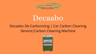 Car Carbon Cleaning Machine  Decaabo