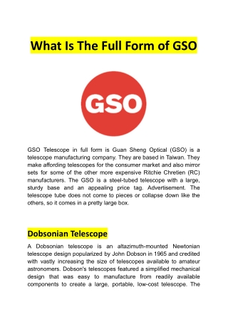 What Is The Full Form of GSO.docx