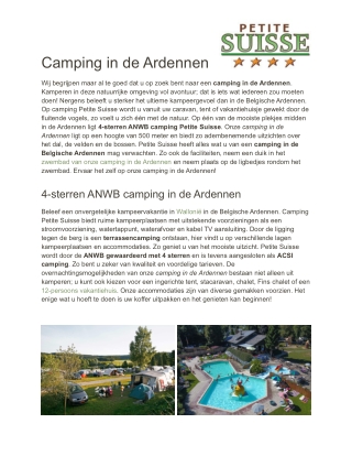 Camping Ardennen