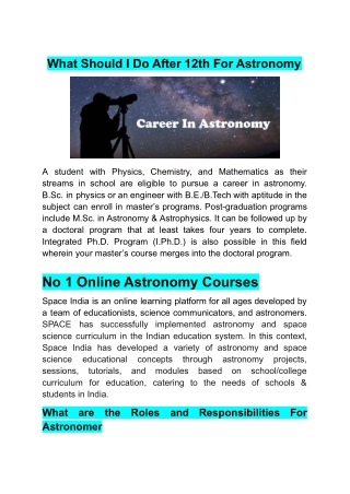 What Should I Do After 12th For Astronomy.docx