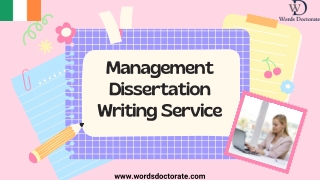 Management Dissertation Writing Services - Words Doctorate