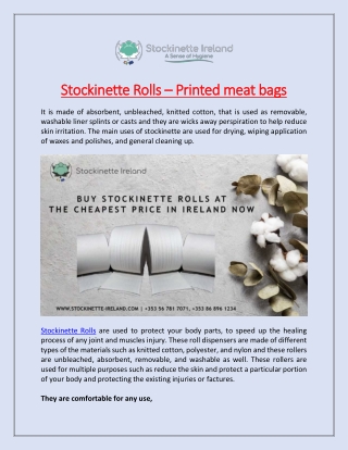 Stockinette Rolls – Printed meat bags