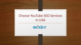 Choose YouTube SEO Services In USA