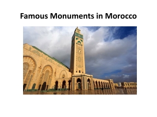 Famous Monuments in Morocco