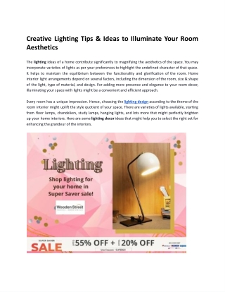 Buy Lighting Online in India- WoodenStreet