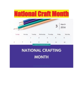 National Craft Month