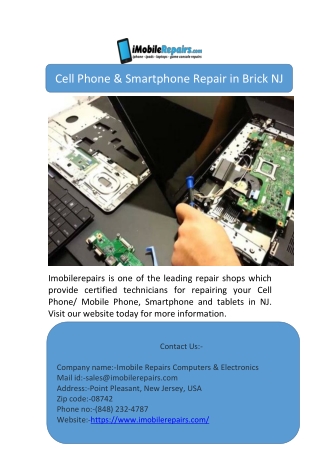 Cell Phone & Smartphone Repair in Brick NJ