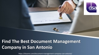 Find The Best Document Management Company In  San Antonio