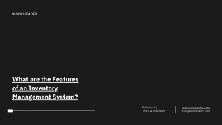 What are the Features of an Inventory Management System