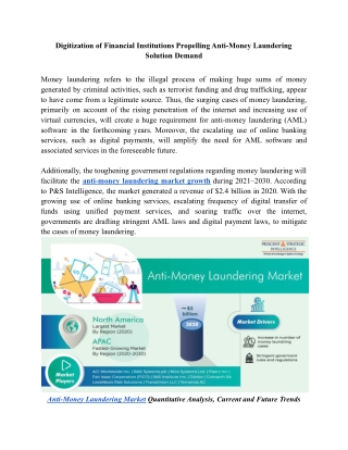 Anti-Money Laundering Market Growth Prospects, Key Vendors, and Future Scenario