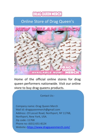 Online Store of Drag Queen's