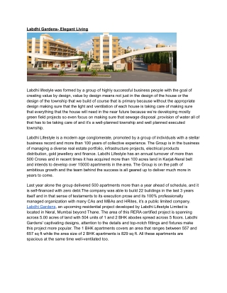 Labdhi Gardens- Elegant Living