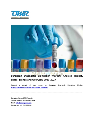 European Diagnostic Biomarker Market Analysis and Report 2021-2027