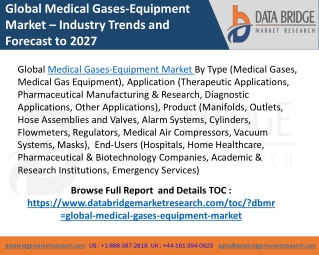 Medical Gases-Equipment Market