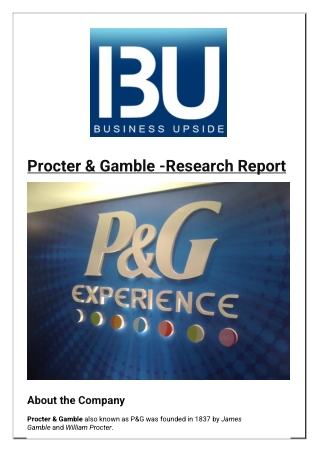 Procter & Gamble Research Report