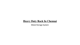 Best Heavy duty rack in Chennai