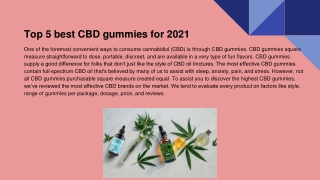 Top 5 best CBD gummies for 2021