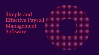 Simple and Effective Payroll Management Software